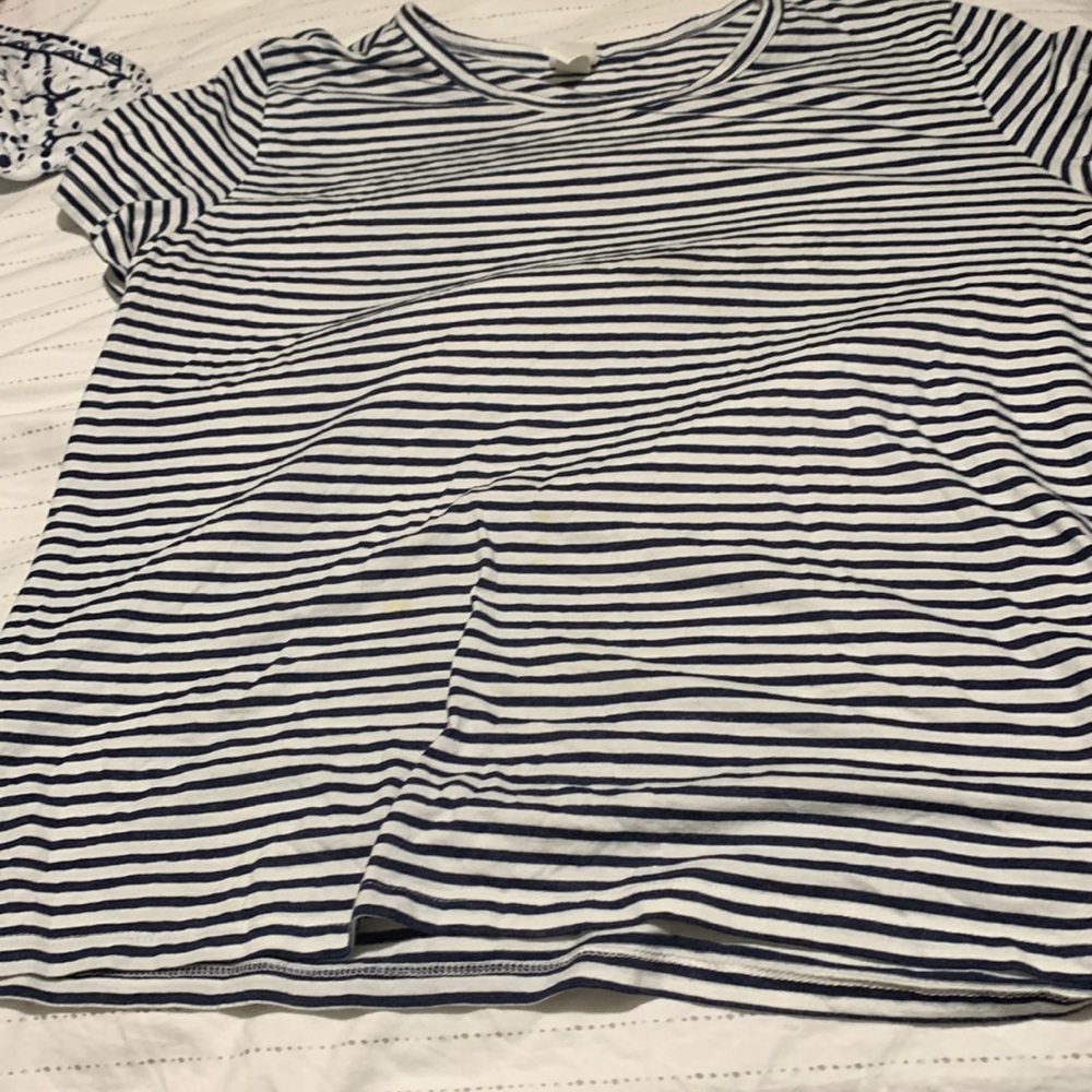 H&M Navy & White striped tee